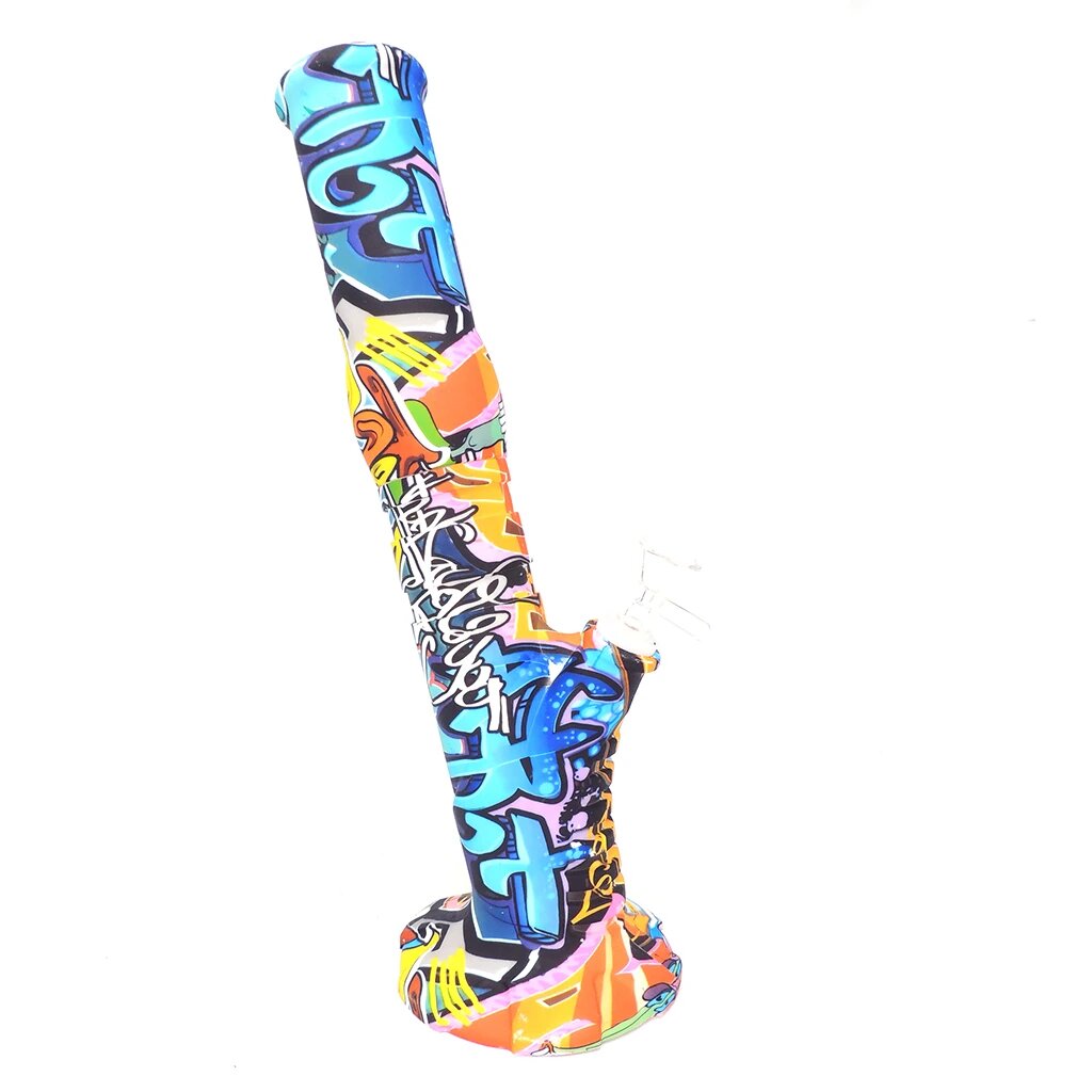 15in KR184 Glow in the Dark Water Pipe - Silver, Up-N-Smoke, Online Smoke  Shop