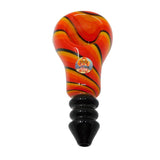 4" Color Light Bulb Glass Pipe