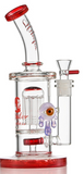 11" Water Pipe with 12 Arm Worked Tree Perc with Dripping Eye