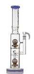 16" Straight Tube with Double Worked Dome Perc Water Pipe