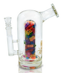 8" Bubbler with Building Blocks Theme Water Pipe