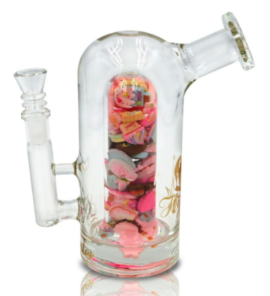 8" Bubbler with Candies Theme Water Pipe