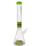 18" 7mm Beaker with Wig Wag on Ice Pinch and Base Water Pipe