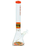 18" 7mm Beaker with Wig Wag on Ice Pinch and Base Water Pipe