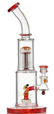 13" Water Pipe with 8 Arm Wig Wag Worked Tree Perc