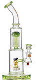 13" Water Pipe with 8 Arm Wig Wag Worked Tree Perc