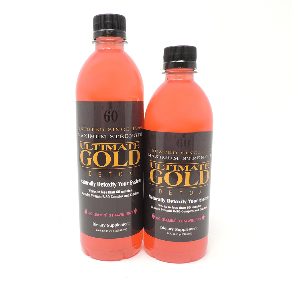 Ultimate Gold Detox (16oz, 20oz) - Screamin' Strawberry | Up N