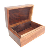 Carved Wooden Keepsake Box - Pentagram in Celtic Cricle