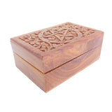 Carved Wooden Keepsake Box - Pentagram