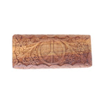 5.5in Carved Wood Keepsake Box - Peace