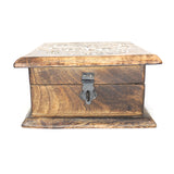 Carved Wooden Keepsake Box - Skulls