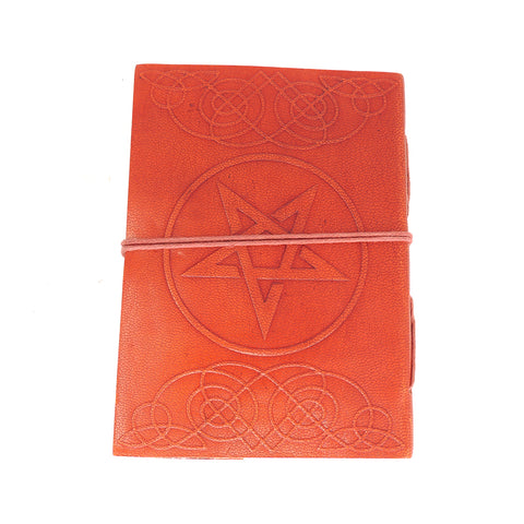 Leather Journal w/ Cord Closure - Pentagram