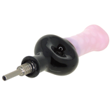 #2433 10mm Slime Web and Black Donut Glass Nectar Straw