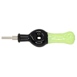 #2433 10mm Slime Web and Black Donut Glass Nectar Straw