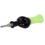 #2433 10mm Slime Web and Black Donut Glass Nectar Straw