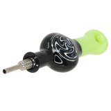 #2435 10mm Slime Donut with Black Wig Wag Glass Nectar Straw