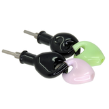 #2438 10mm Slime and Black Twist Glass Nectar Straw