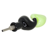 #2438 10mm Slime and Black Twist Glass Nectar Straw