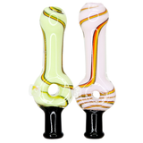 #2446 10mm Slime and Rasta Donut Glass Nectar Straw