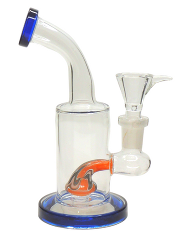 6" Worked Perc Glass Water Pipe