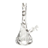 10" Printed Silicone Water Pipe with Glass Sides - Benjis