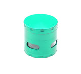 4 Piece Metal Grinder with Side Windows Herb Grinder Online Smoke Shop Online Head Shop Green Herb Grinder