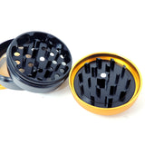 4 part Aluminum Grinder Herb Grinder Online Smoke Shop Online Head Shop Yellow Diamond Teeth