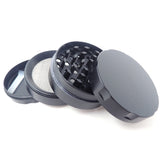 2in/50mm 4 part Zinc Grinder Herb Grinder Online Smoke Shop Online Head Shop Black Herb Grinder