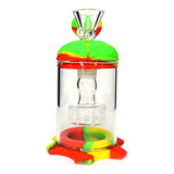 7.5" Domed R2-D2 Silicone Rig with Matrix - Rasta