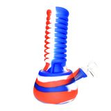 10" Expanding Neck Silicone Beaker Water Pipe - Red