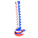 10" Expanding Neck Silicone Beaker Water Pipe - Red