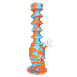 7.5" Expanding Neck Silicone Skull Water Pipe - Orange