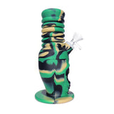 7.5" Expanding Neck Silicone Skull Water Pipe - Camo