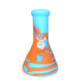 8" Silicone Beaker Water Pipe - Orange