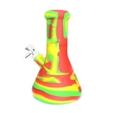 8" Silicone Beaker Water Pipe - Rasta