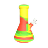 8" Silicone Beaker Water Pipe - Rasta