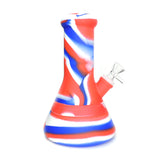 8" Silicone Beaker Water Pipe - Americana