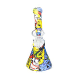 6.5" Printed Curved Neck Beaker Water Pipe - Urban Tag