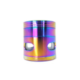 50mm 4 piece Concave Top Rainbow Herb Grinder with Windows