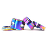 50mm 4 piece Concave Top Rainbow Herb Grinder with Windows