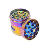 50mm 4 piece Concave Top Rainbow Herb Grinder with Windows
