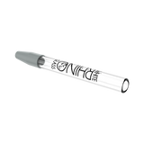 White Rhino Quartz Dab Straw with Silicone Cap