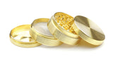 63mm Thread Grinder - 4 Part Herb Grinder Online Smoke Shop Online Head Shop Gold Herb Grinder