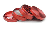63mm Thread Grinder - 4 Part Herb Grinder Online Smoke Shop Online Head Shop Red Herb Grinder
