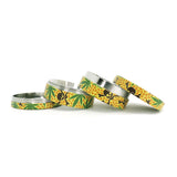 4 Part 50mm Grinder with Wrapped Design Wrapped - Yellow Leaves
