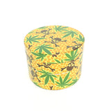4 Part 50mm Grinder with Wrapped Design Wrapped - Yellow Leaves