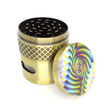 2in 4 Part Grinder with Image and Design Wrap - Hypnosis