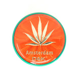 3 Part 50mm Grinder with Amsterdam Logo - Green D&K