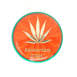 3 Part 50mm Grinder with Amsterdam Logo - Green D&K