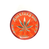 3 Part 50mm Grinder with Amsterdam Logo - Red D&K